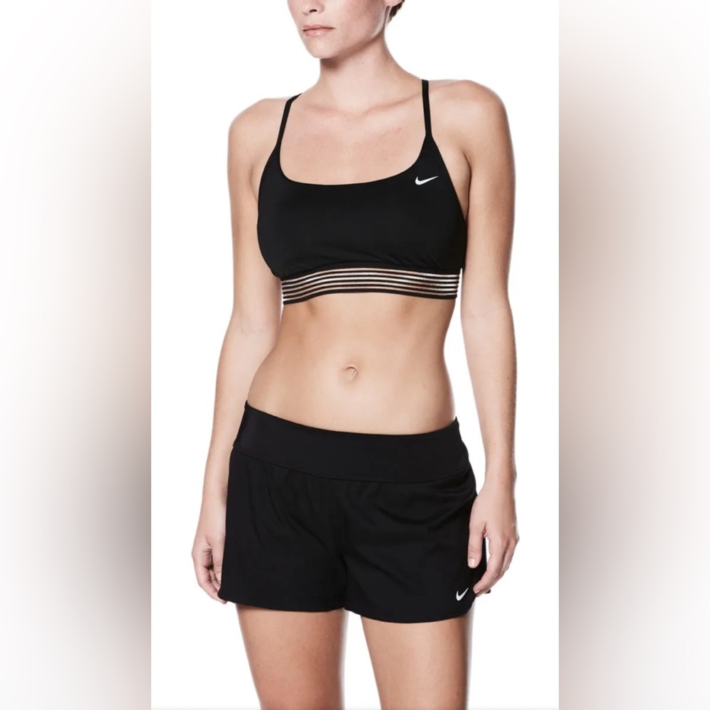 🆕 Nike - Women's Core Swim Athletic Black Essential Board Shorts